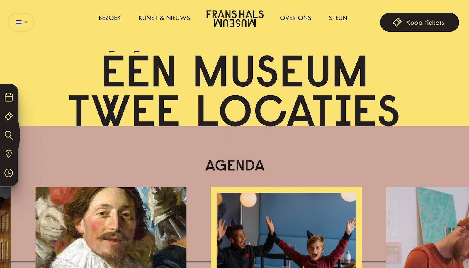 homepage for the museum website the frans hals museum