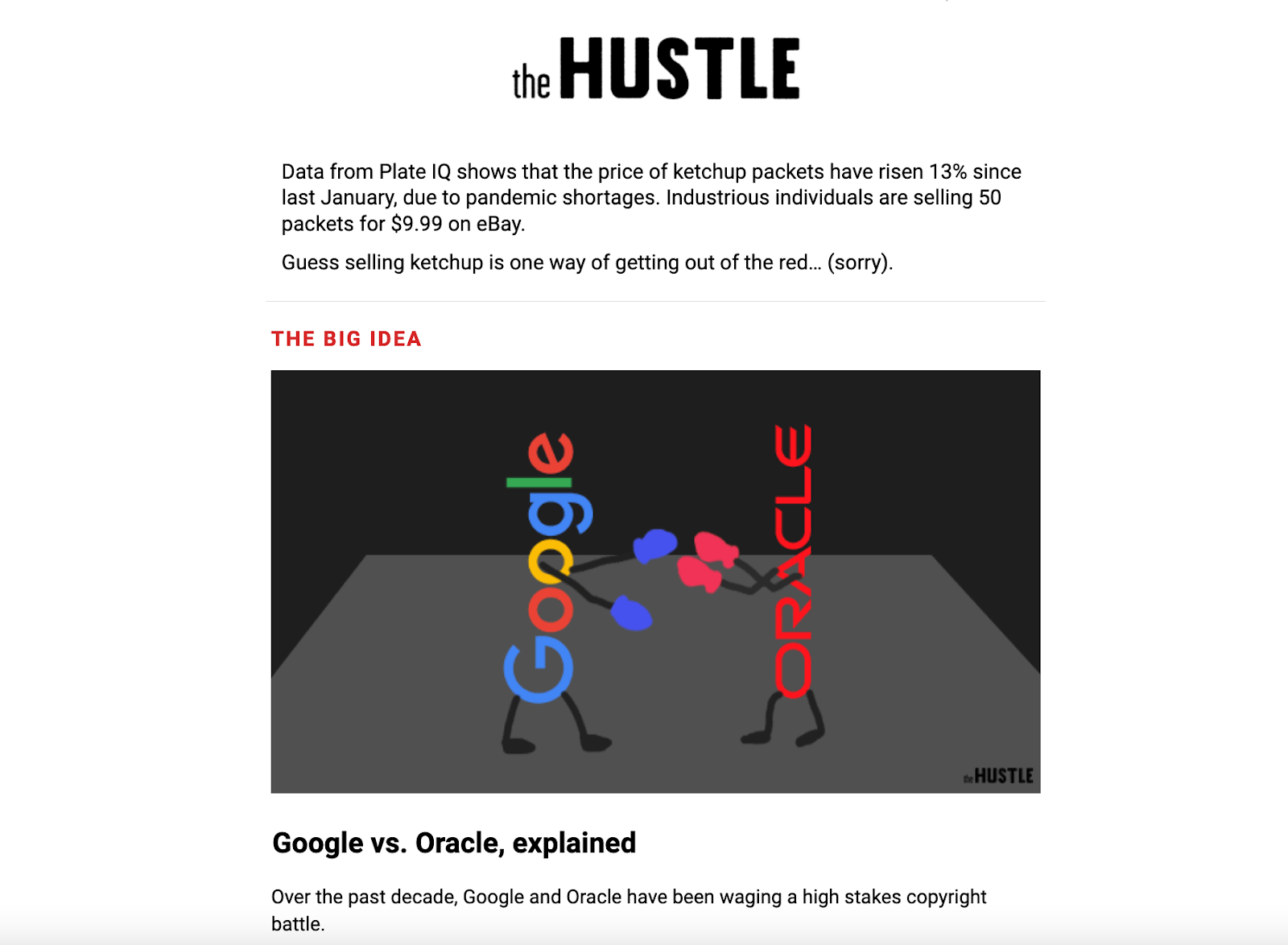 The Hustle newsletter