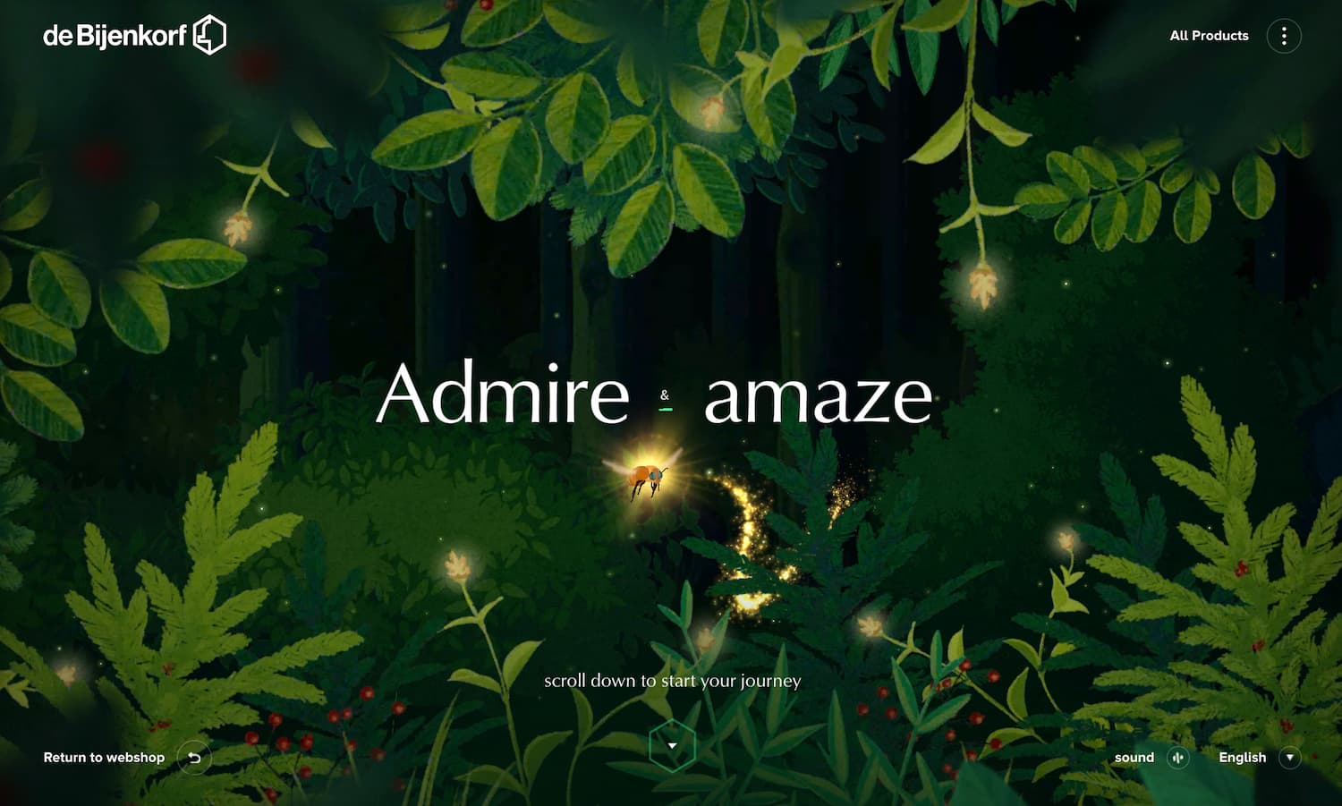homepage for the 3d website admire amaze