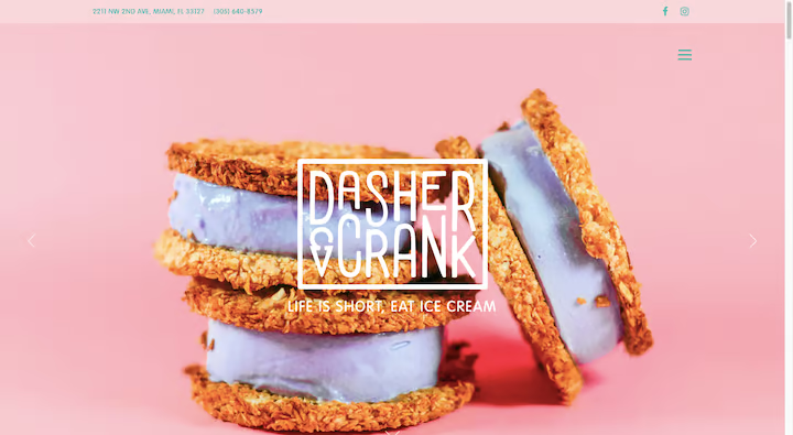 homepage for the 3d website dasher and crank