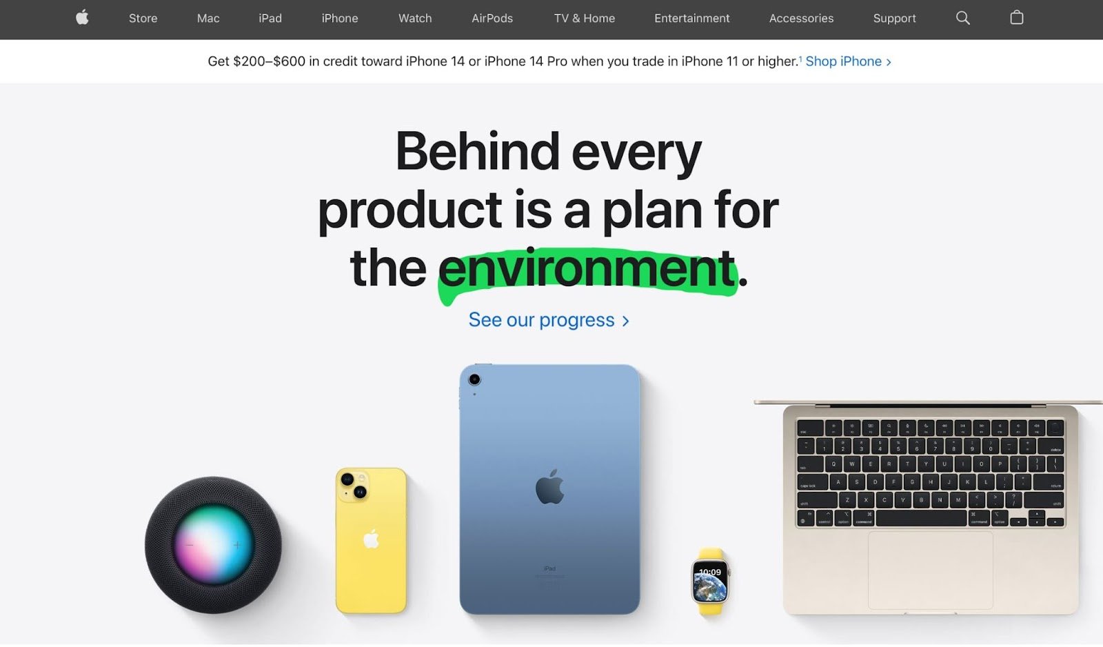 homepage for the 3d website apple