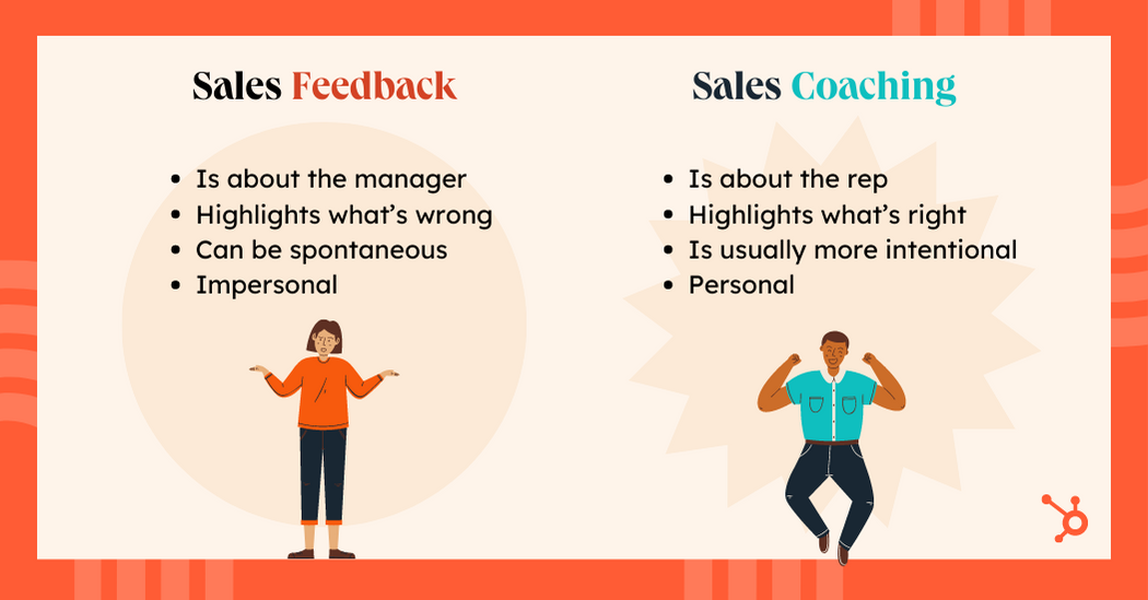 sales feedback vs sales coaching