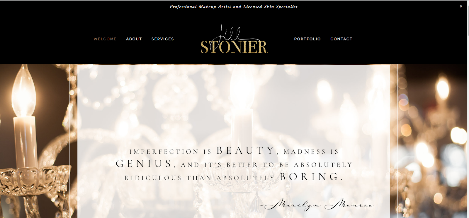 makeup artist website, Jill Stonier