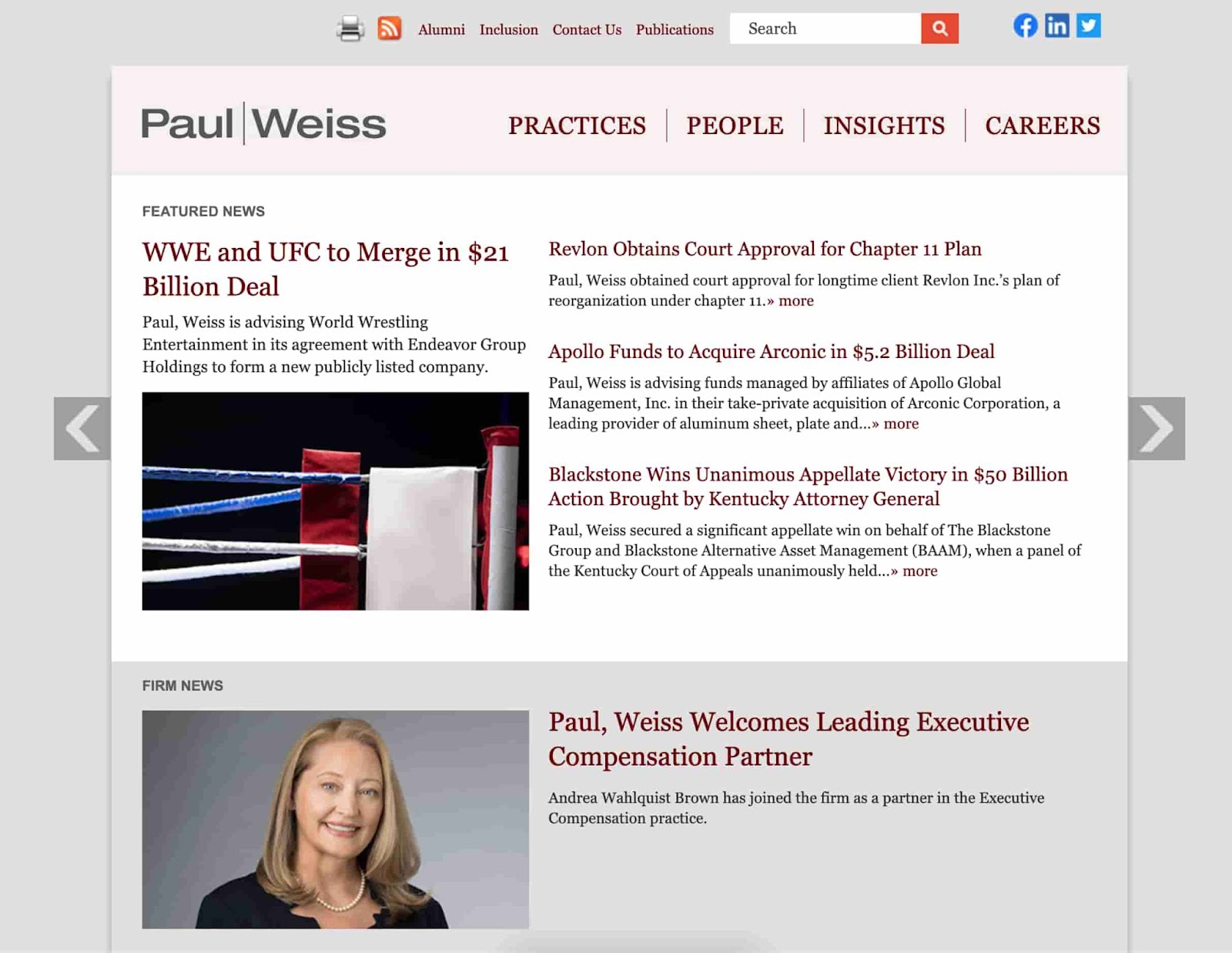 Paul Weiss homepage