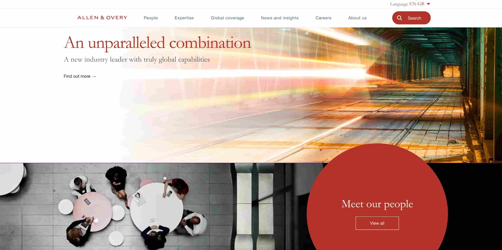 allen & Overy homepage