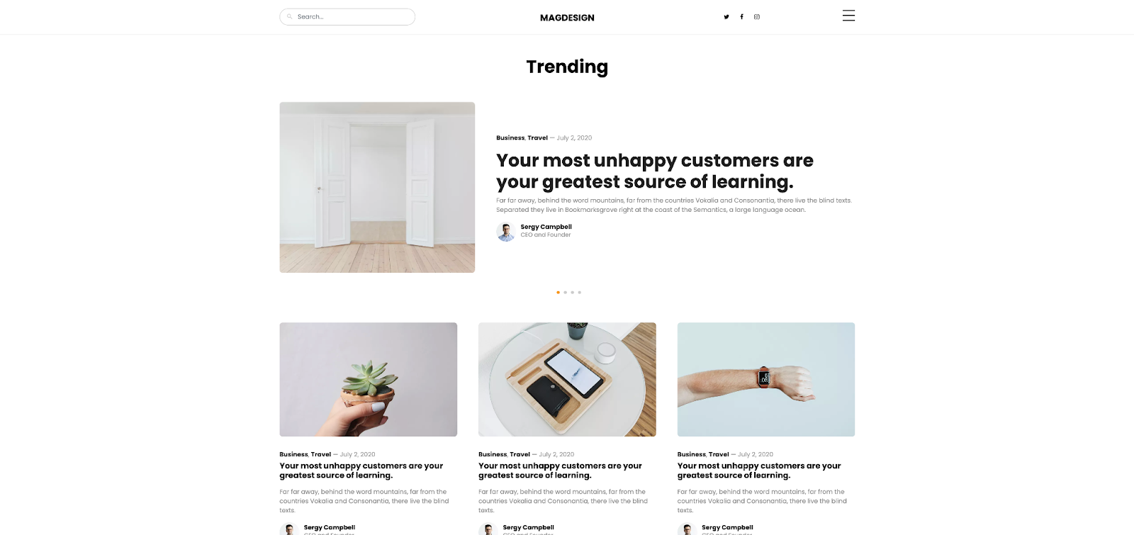 Use Magdesign to create a minimal, serene blog with a zenlike feel