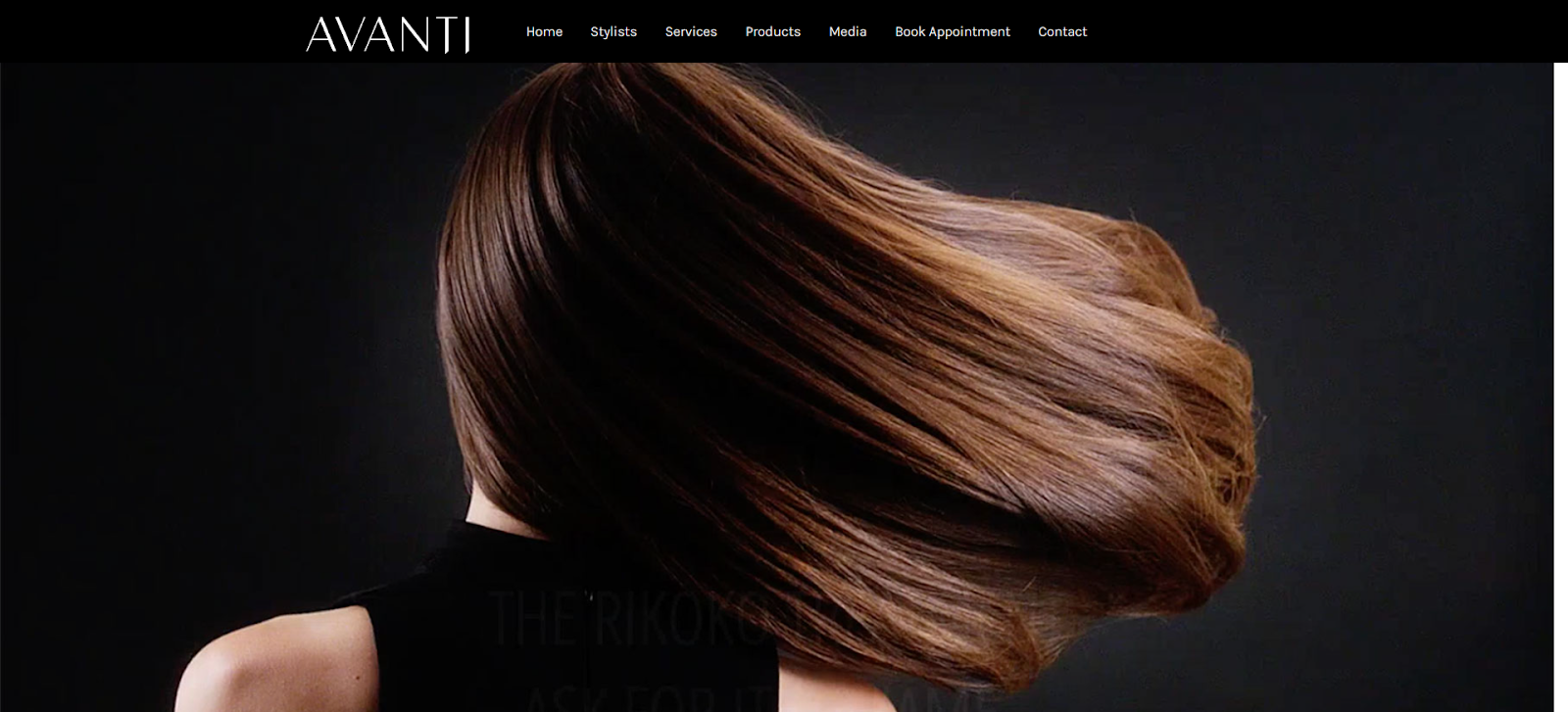 Avanti Salon, hair salon website