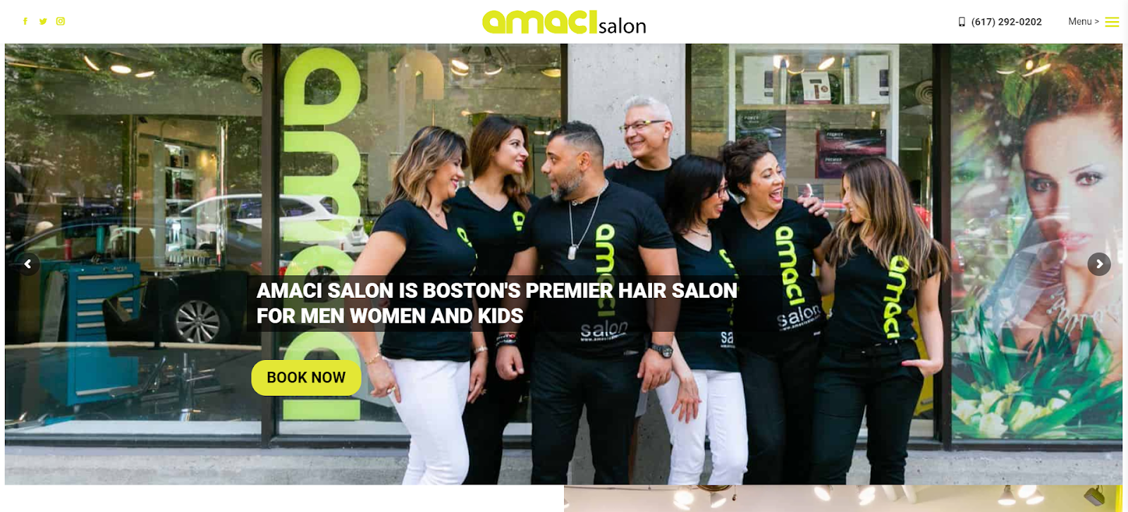 hair salon websites, Amaci Salon