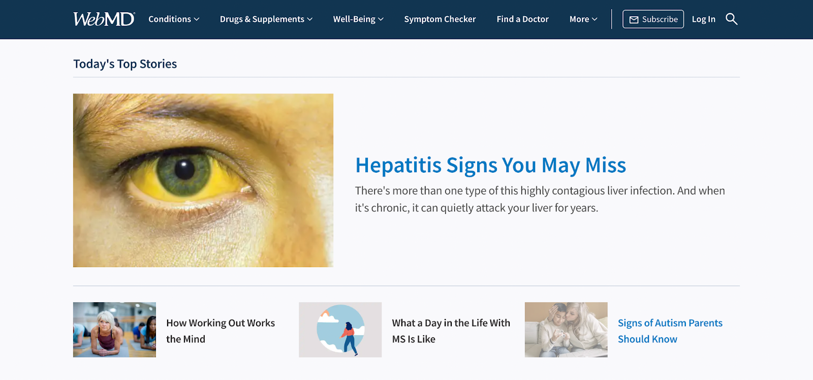 healthcare websites, WebMD