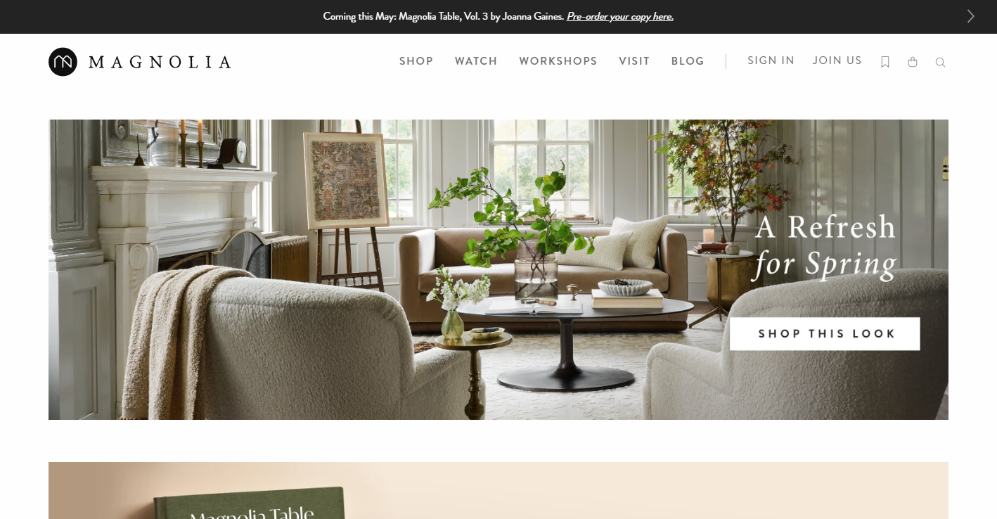 influencer website template, Joanna Gaines