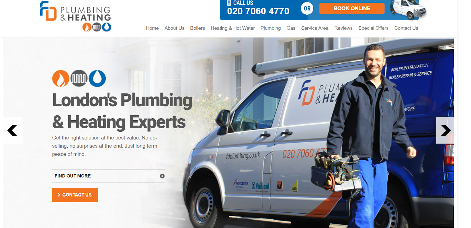 FD Plumbing website