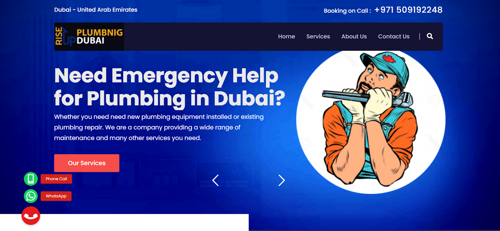 plumbing dubai website
