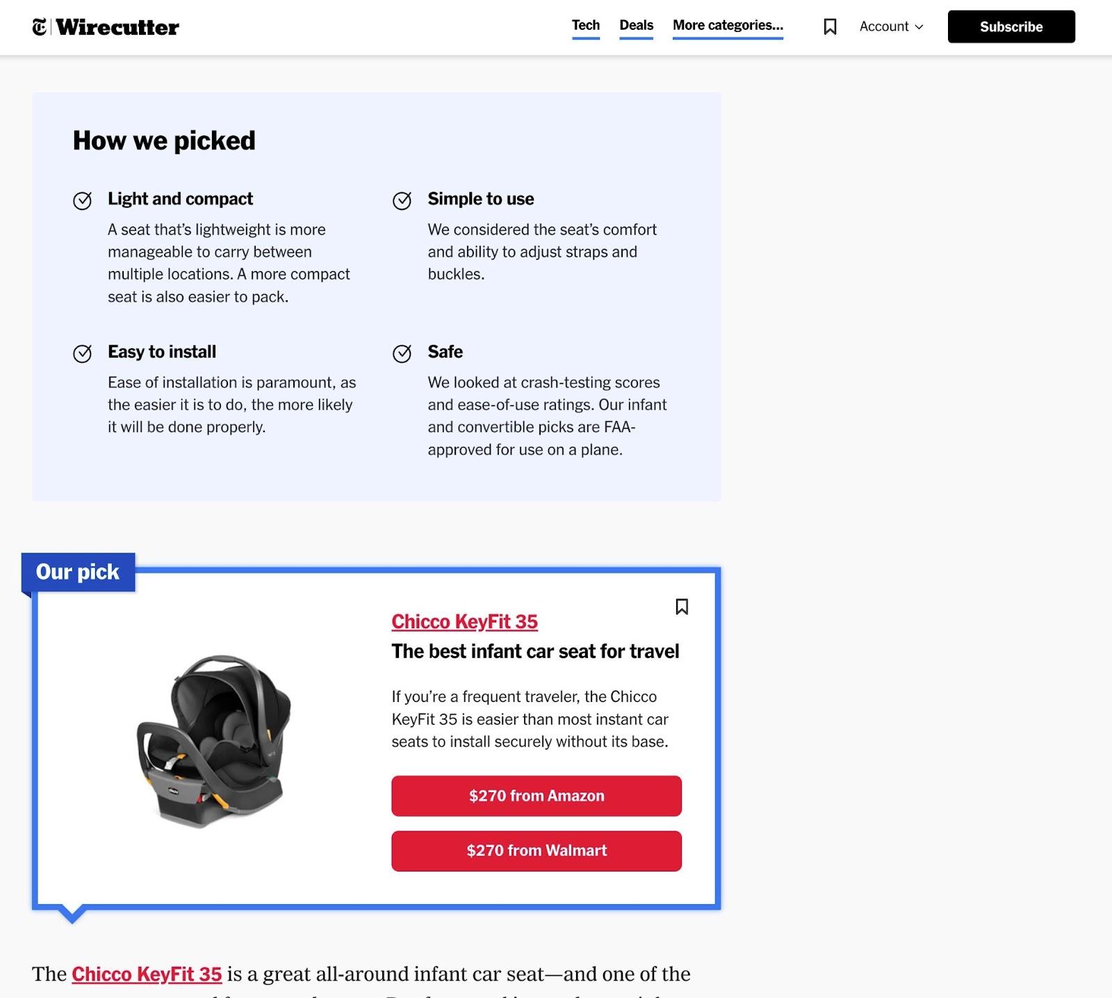 ux design principles and best practices; Wirecutter