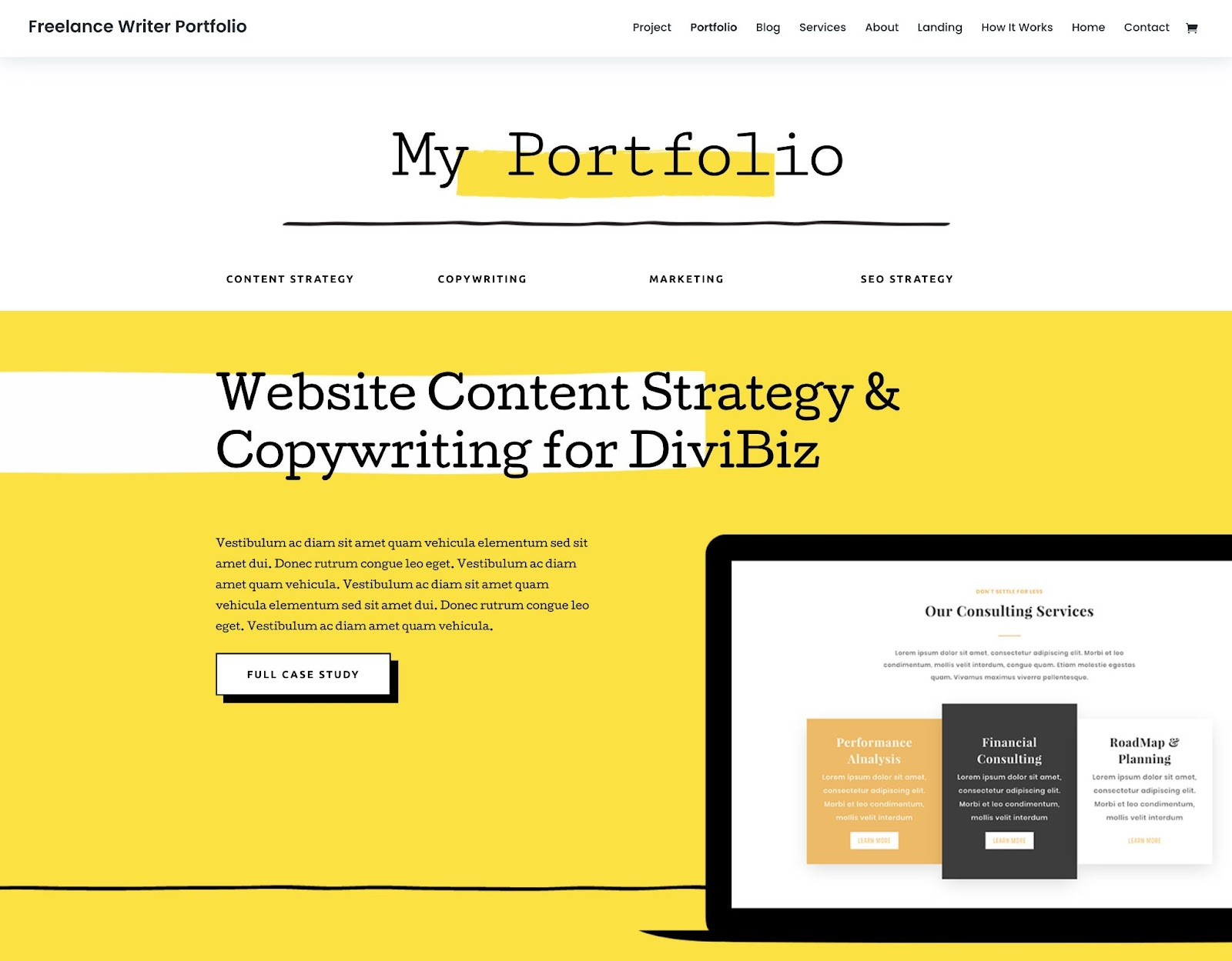 best Wordpress portfolio themes, Divi
