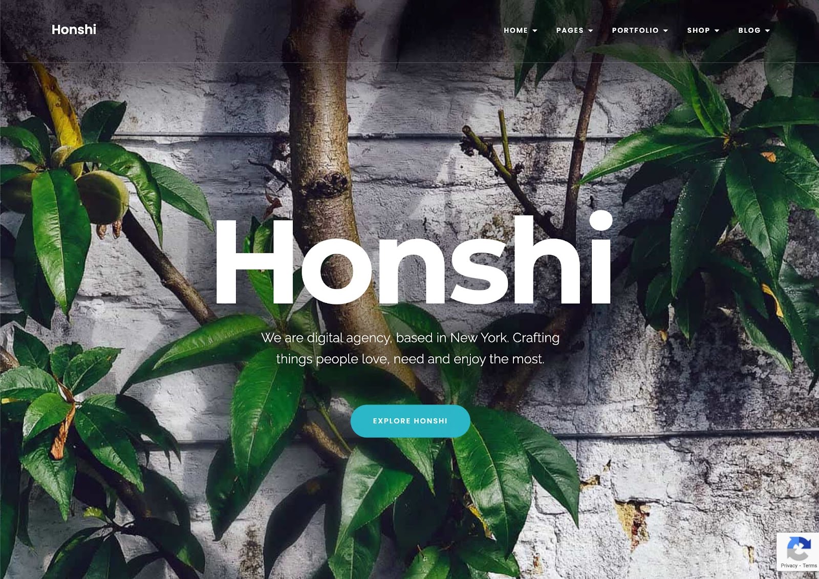 best Wordpress portfolio themes, Honshi