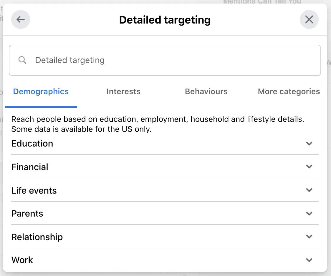 how to boost facebook post: choose your detailed targeting