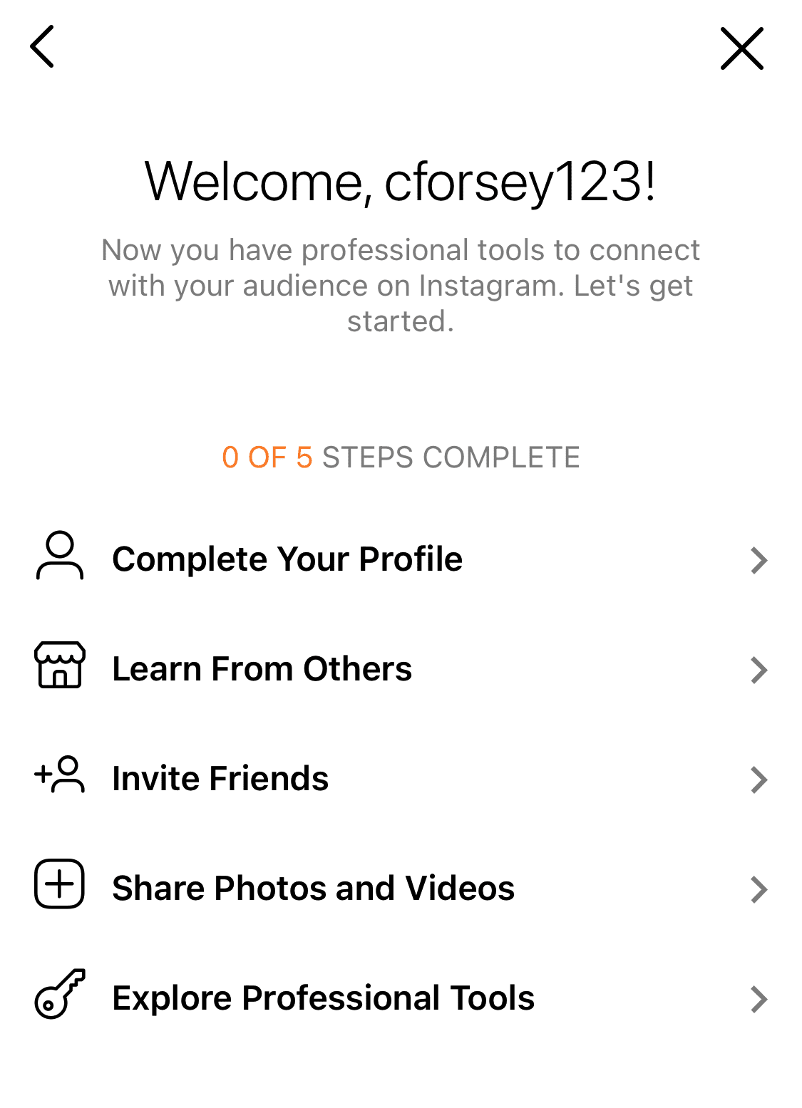 crear una cuenta comercial de Instagram: paso 4. completa y personaliza tu perfil