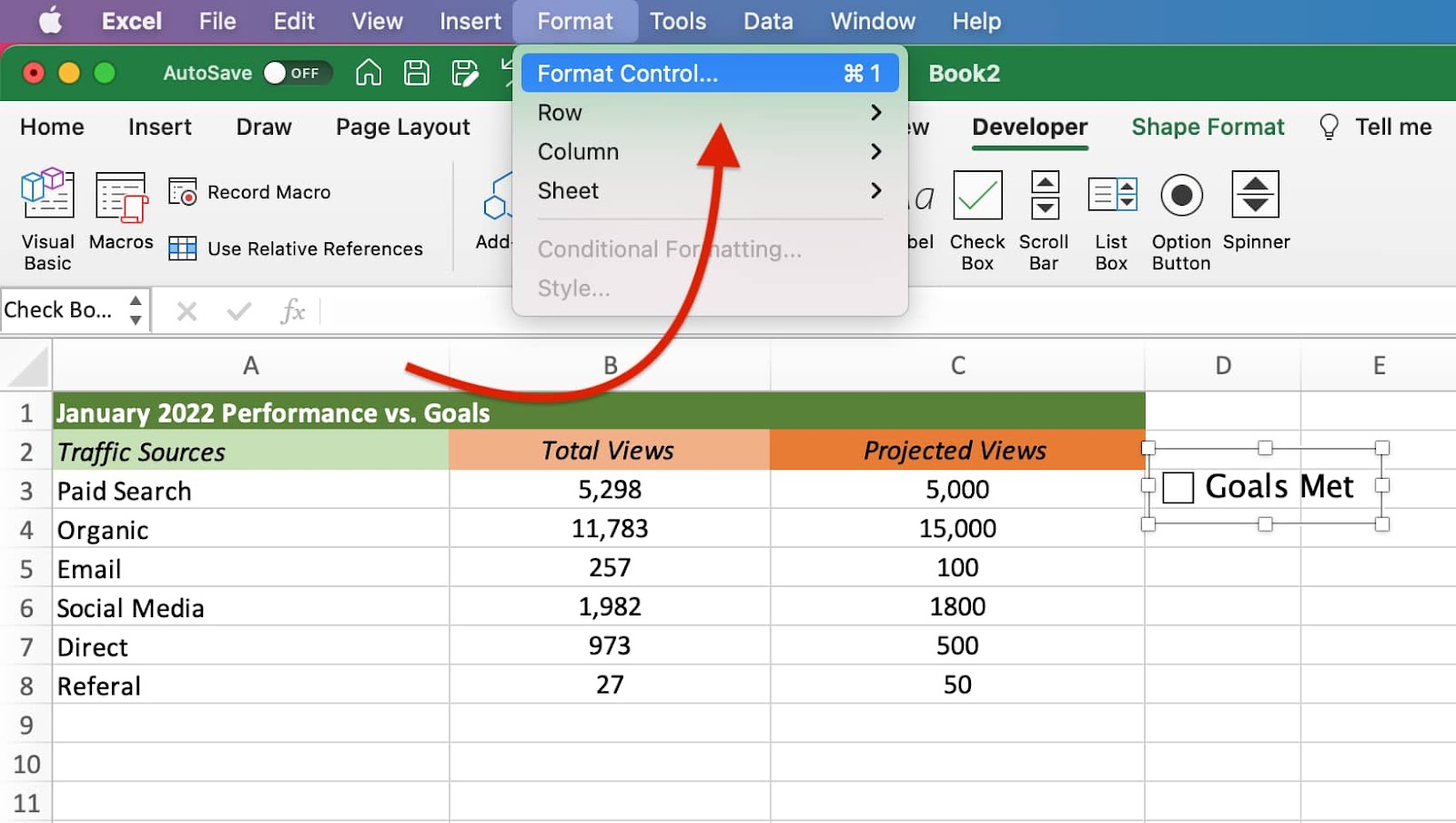 How To Insert A Checkbox In Excel In 4 Easy Steps