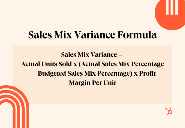sales mix variance formula