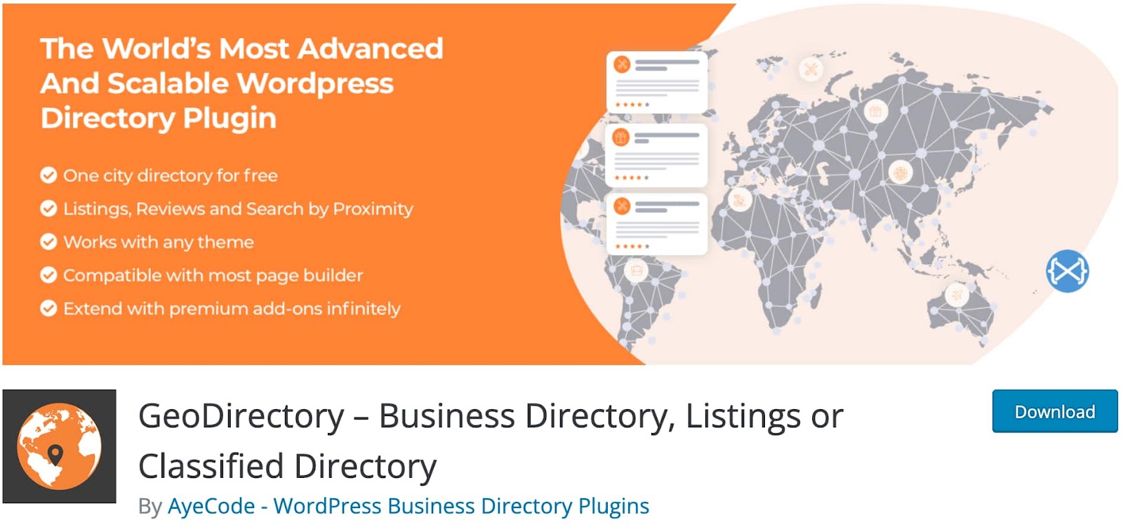 GeoDirectory Business Directory download screen