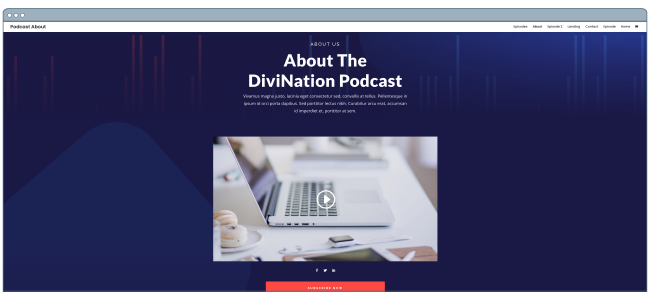 WordPress podcasting theme: Divi