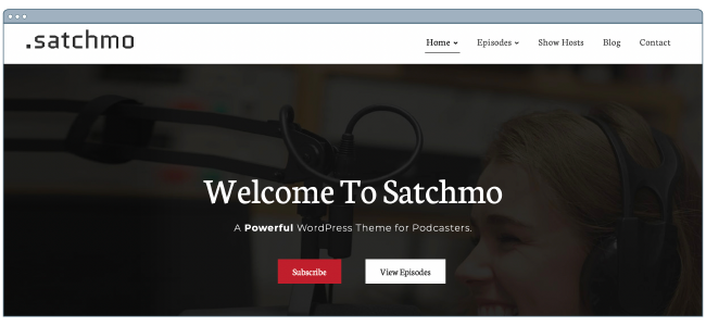 WordPress podcast theme: Satchmo