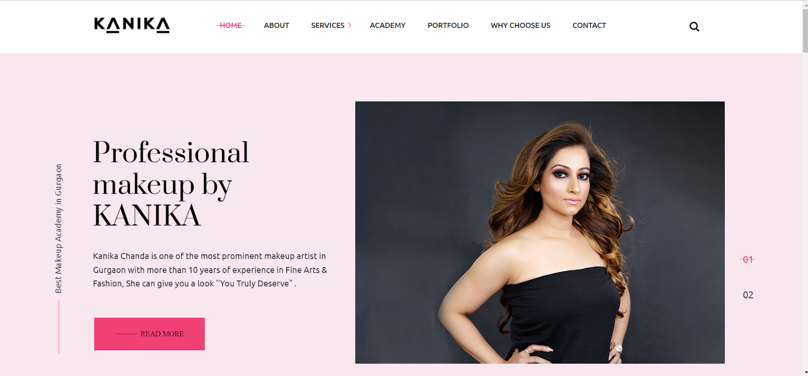 makeup artist website, Kanika Chanda