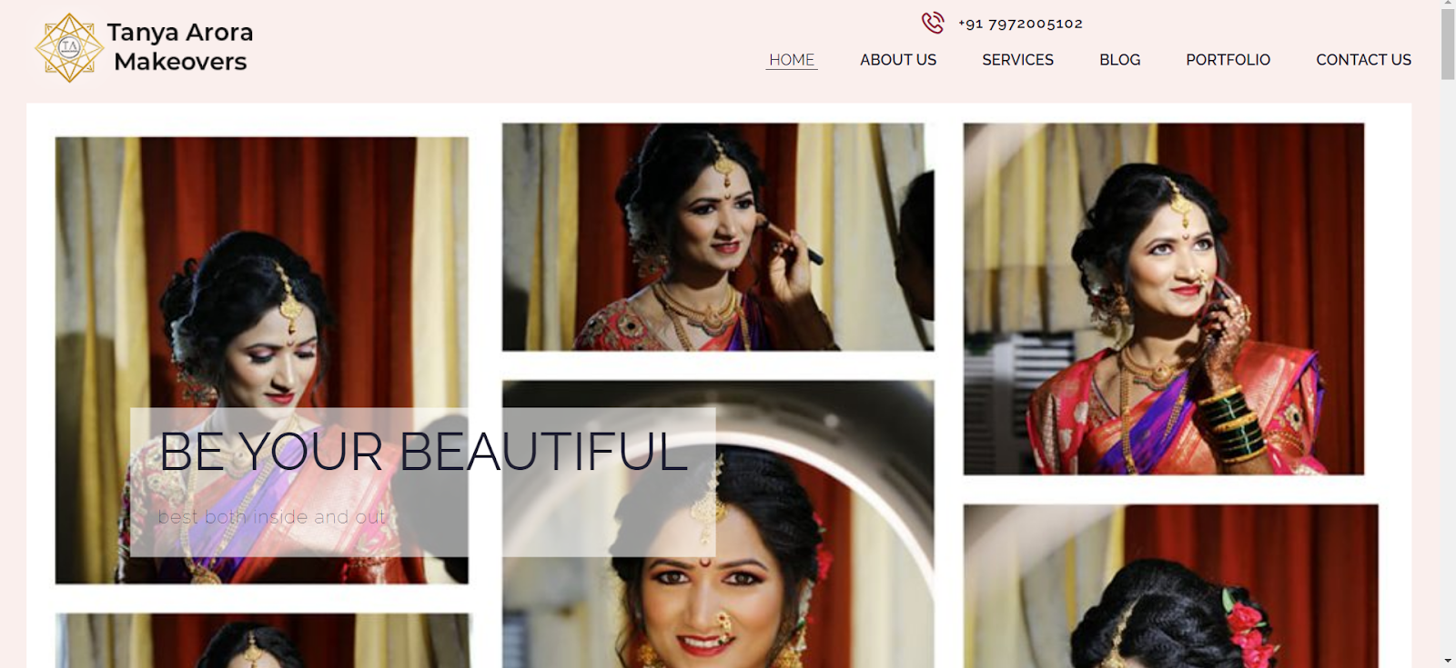 makeup artist website, Tanya Arora