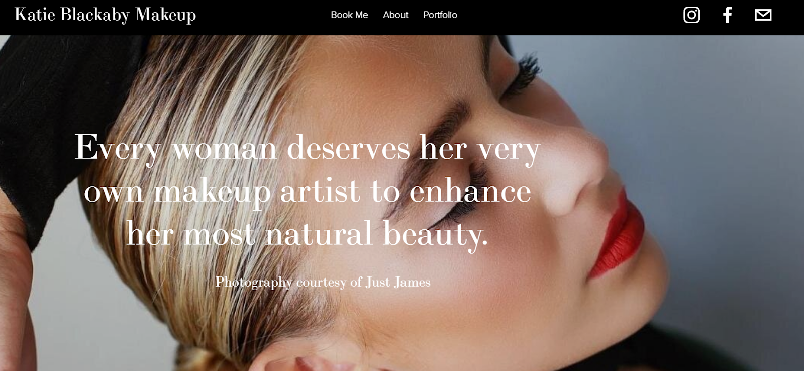 makeup artist website, Katie Blackaby