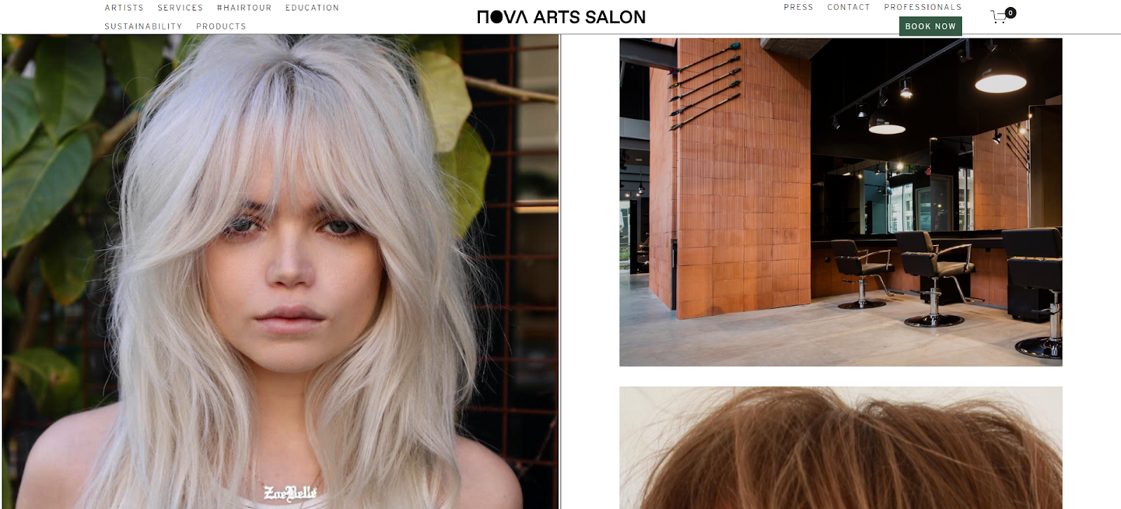 hair salon website, Nova Arts Salon