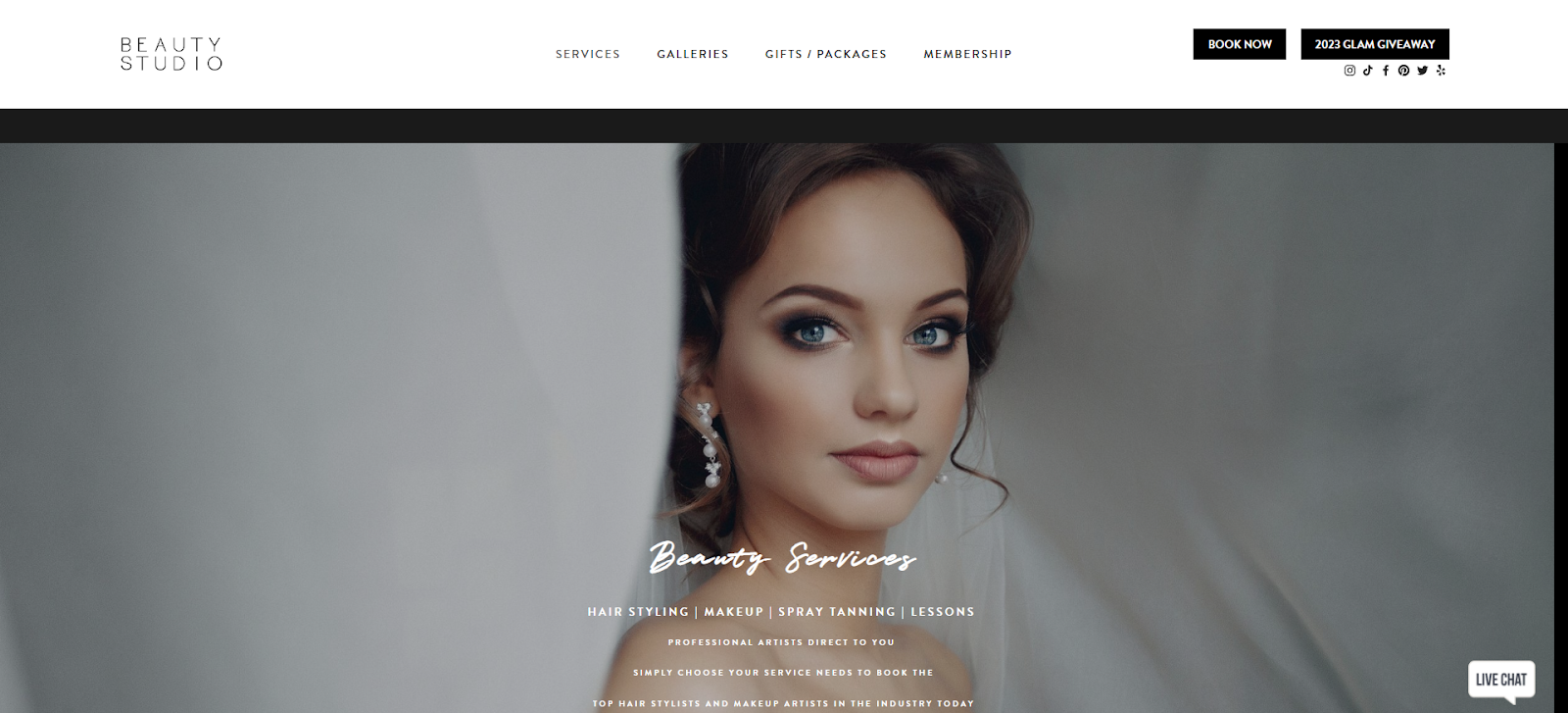 hair salon websites, beauty studio