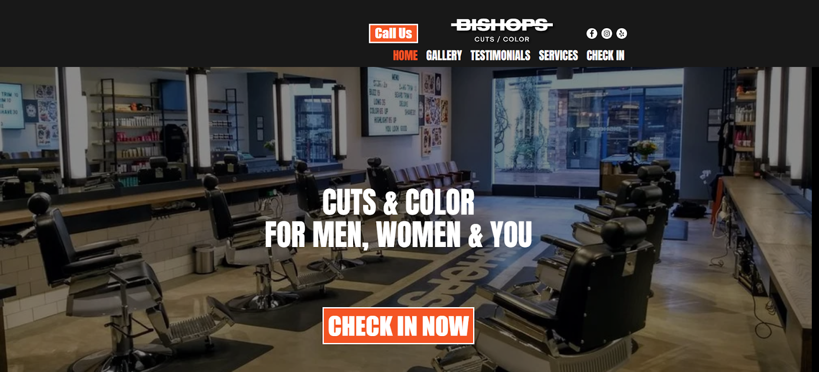 hair salon website, bishop cuts/color