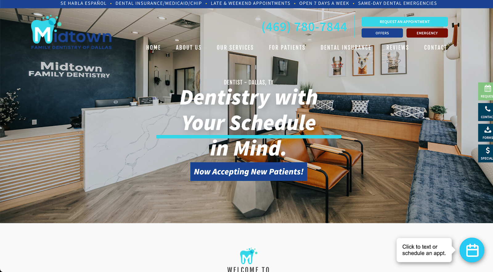 Happy — modern website from scratch for the dental company