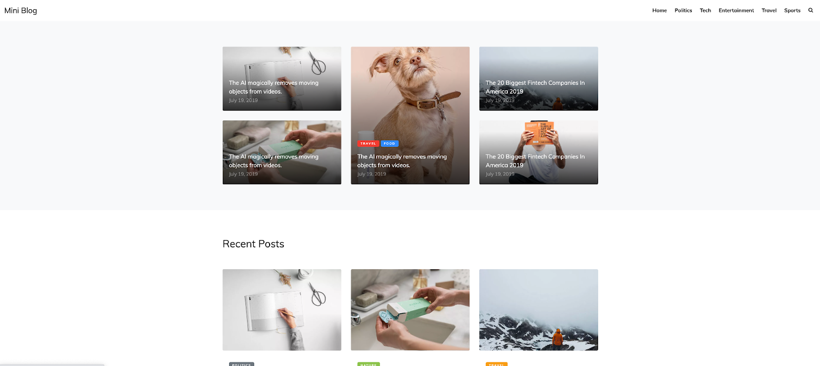 Miniblog is a minimal, clean theme for your next blog that will look good on all devices