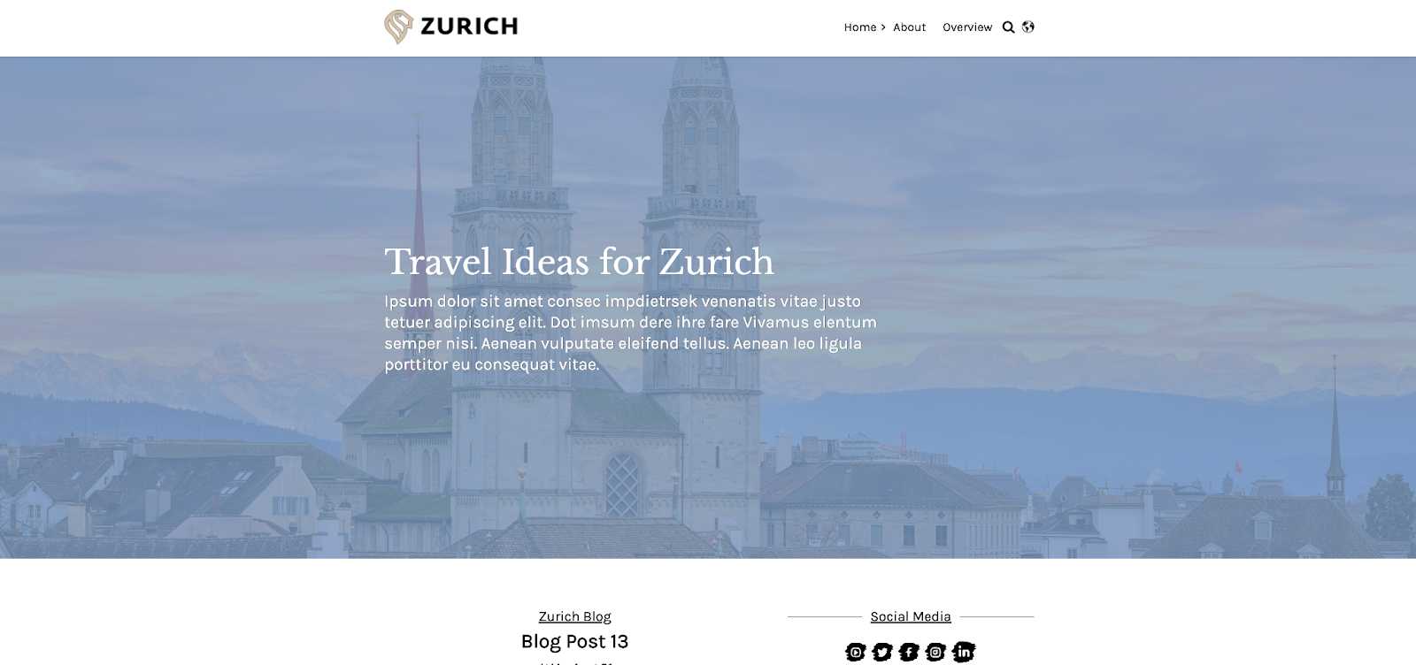 Zurich is a theme for bloggers and influencers that can help you grow your audience with HubSpot’s powerful tools backing it up