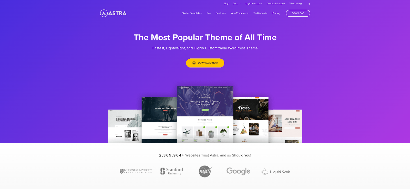 Astra is one of the most popular WordPress themes today and a good choice for your next blog