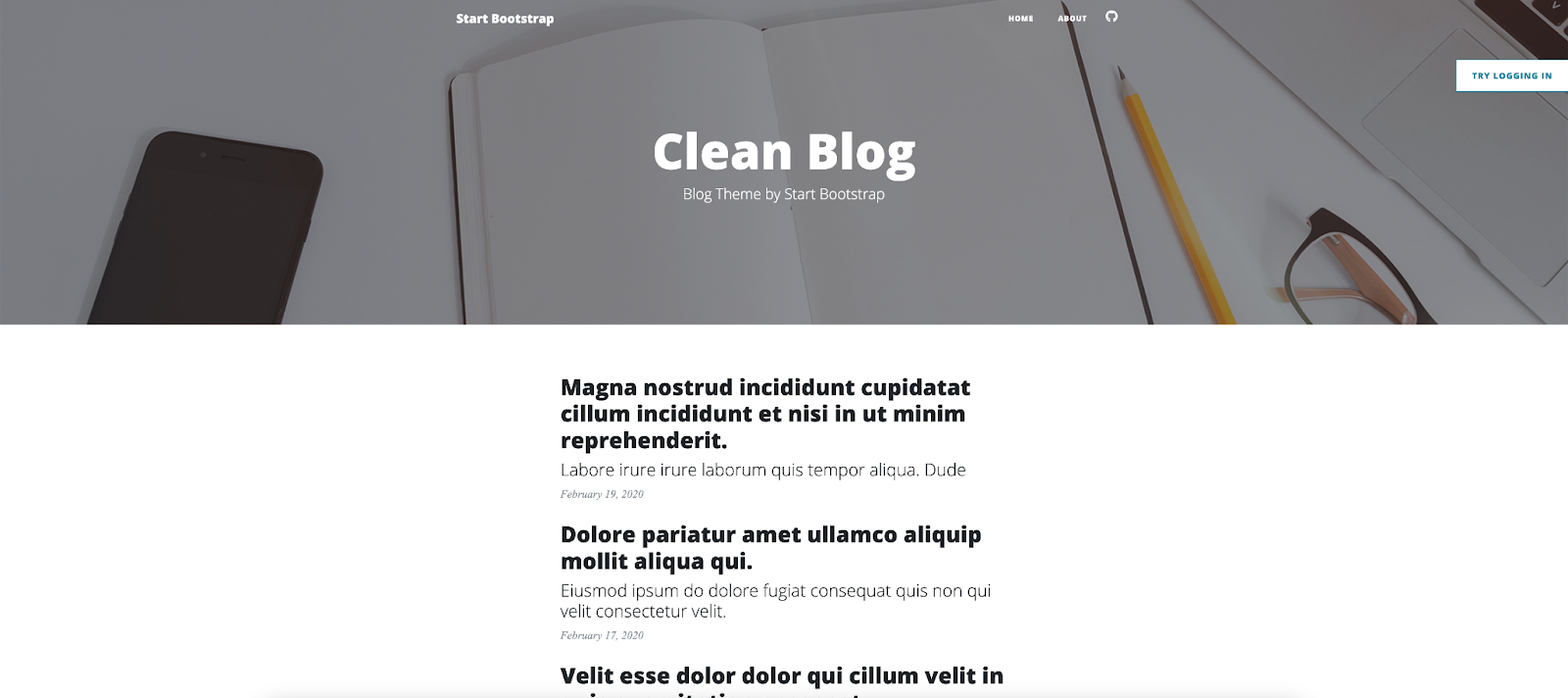 Using the Angular platform, the Clean Blog Angular theme is a modern, simple design for your blog or business website