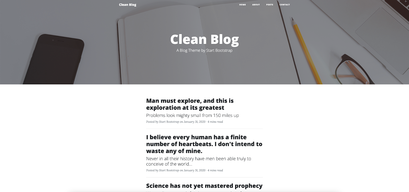 Use Clean Blog Jekyll for a responsive theme for your next blog or business website