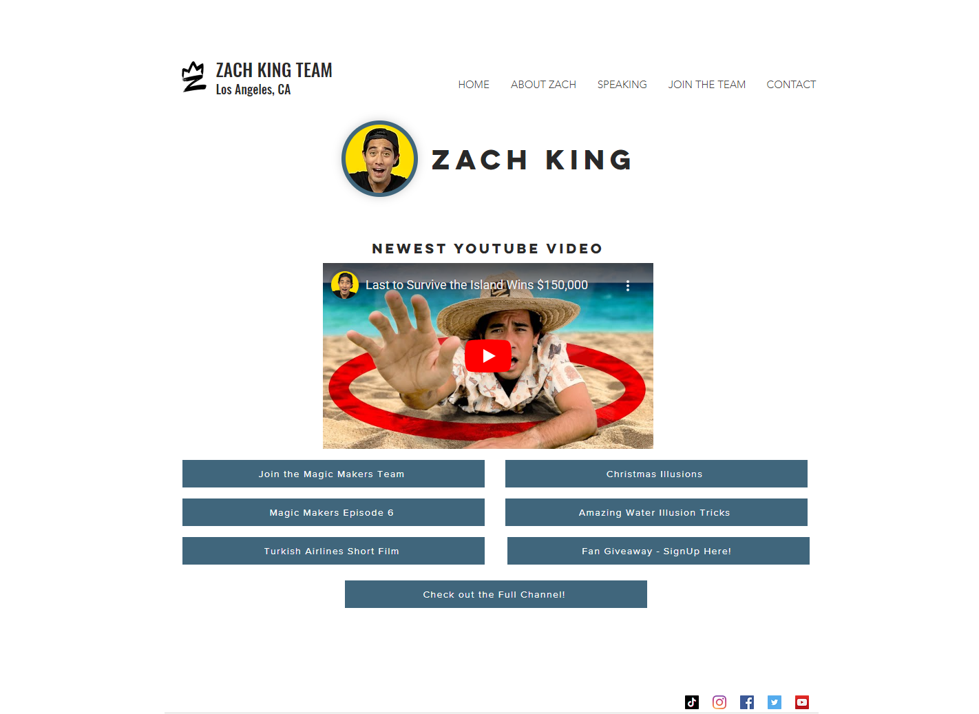 Zach King website
