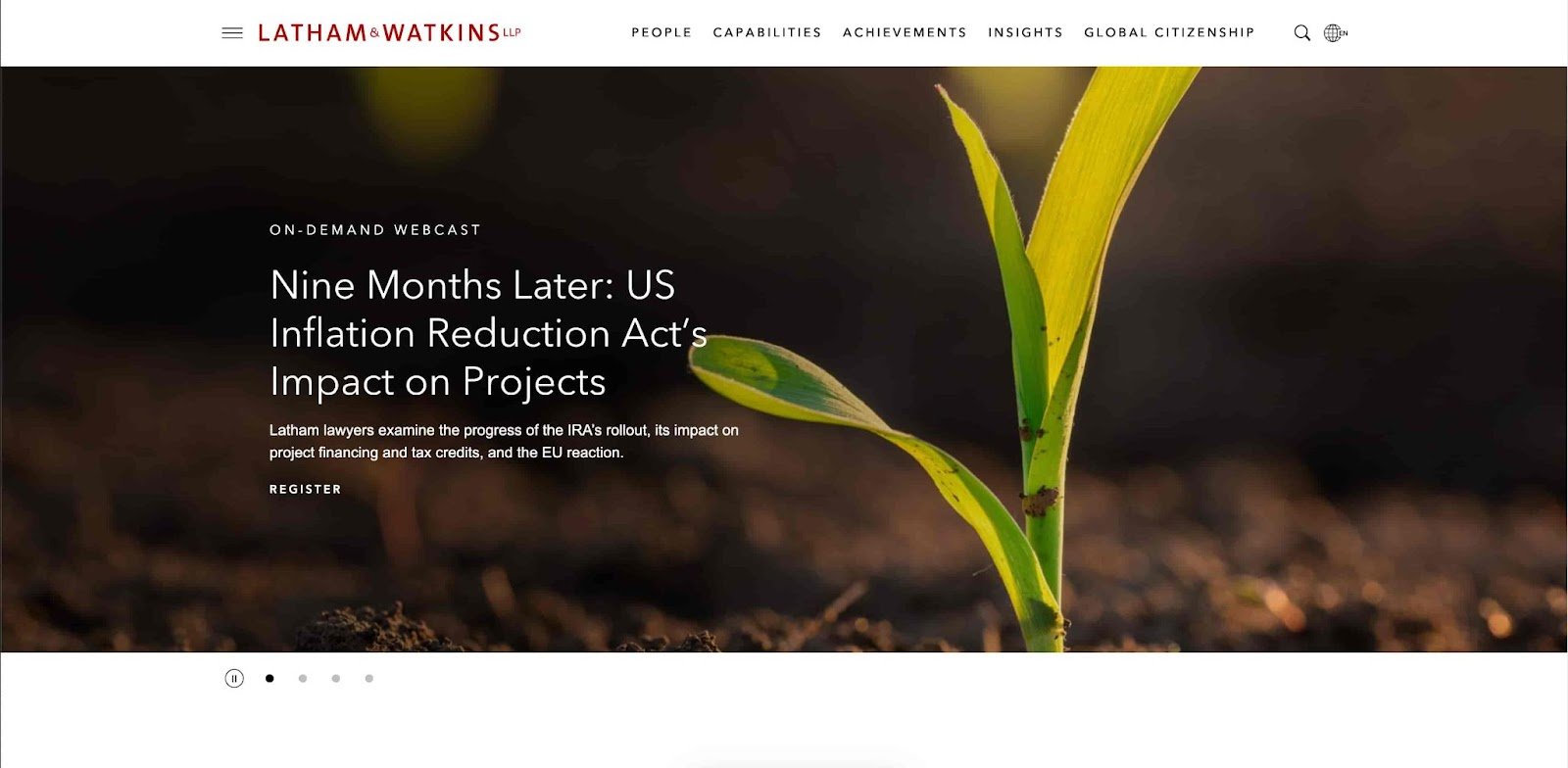 Latham & Watkins LLP homepage