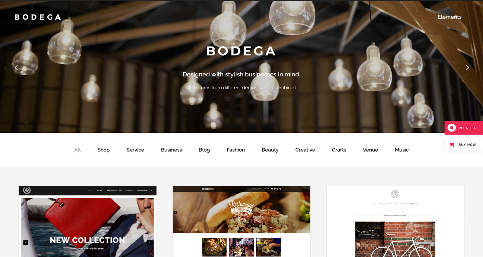 Small business WordPress themes, Bodega