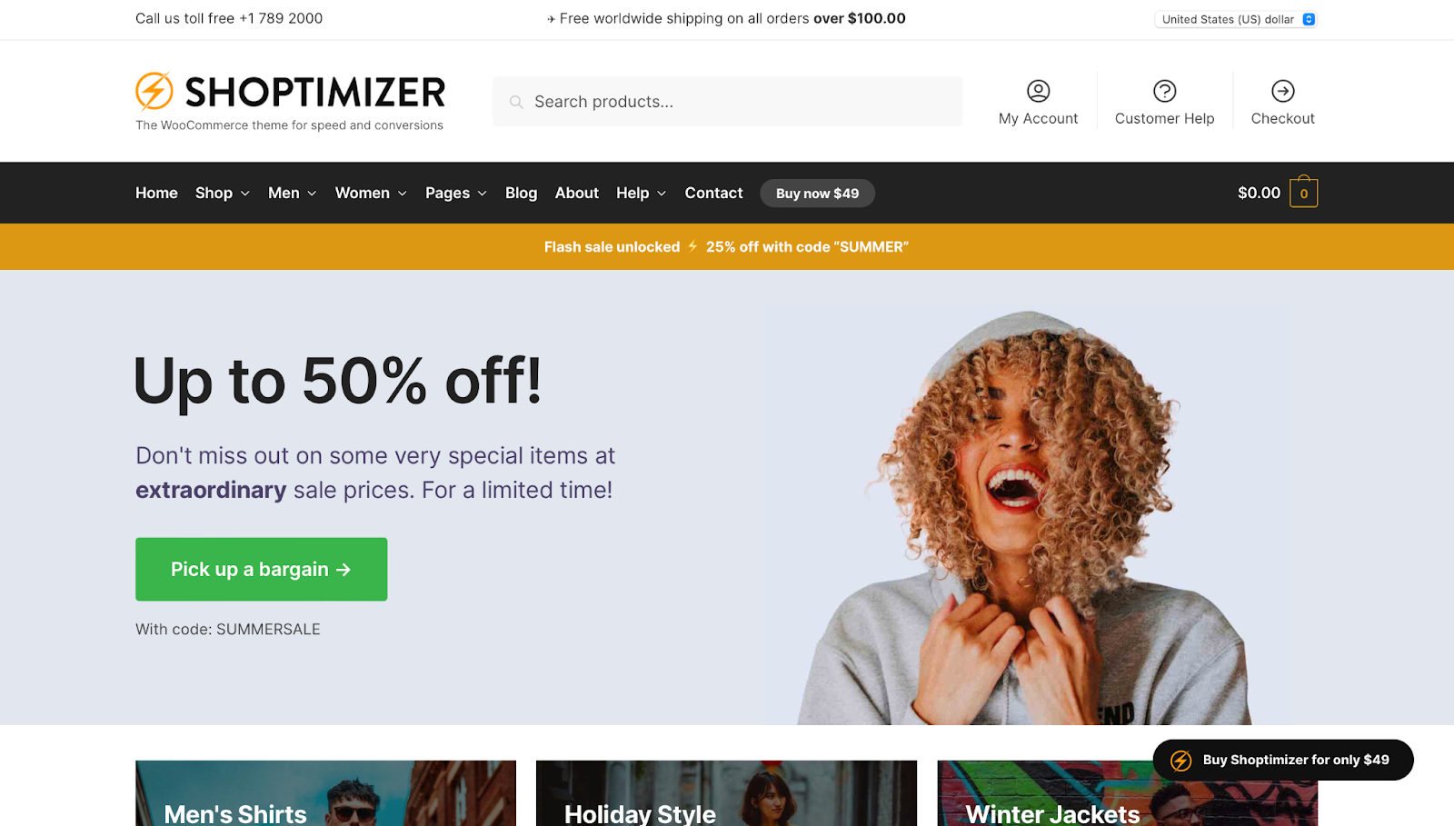 Small business WordPress themes, Shoptimizer