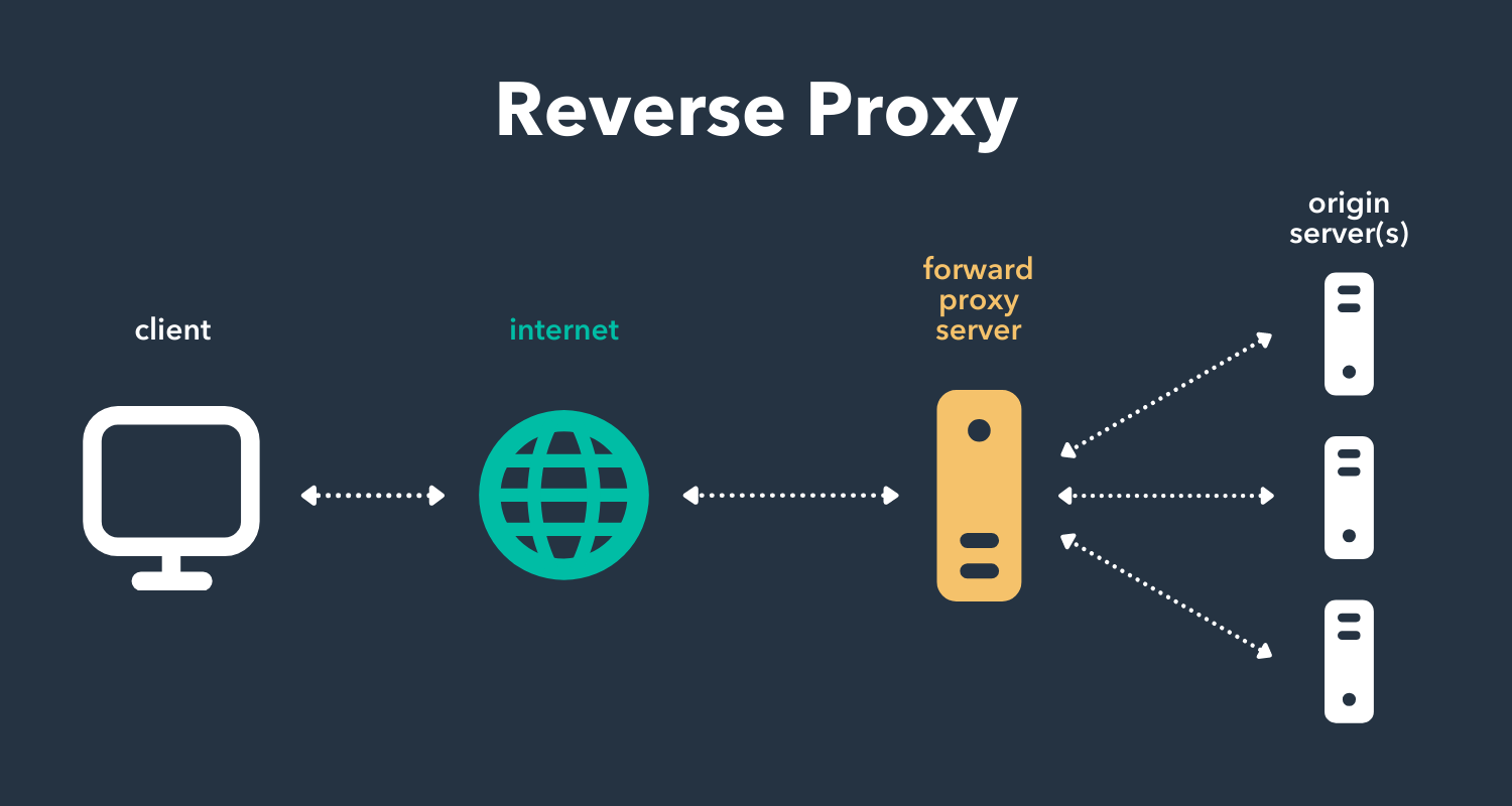 diagram of a reverse proxy in a computer network