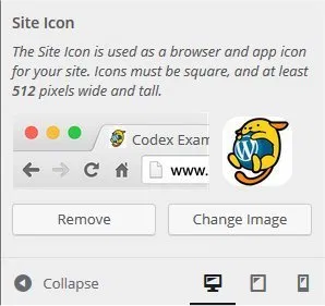 Using site icon feature in WordPress dashboard to create favicon