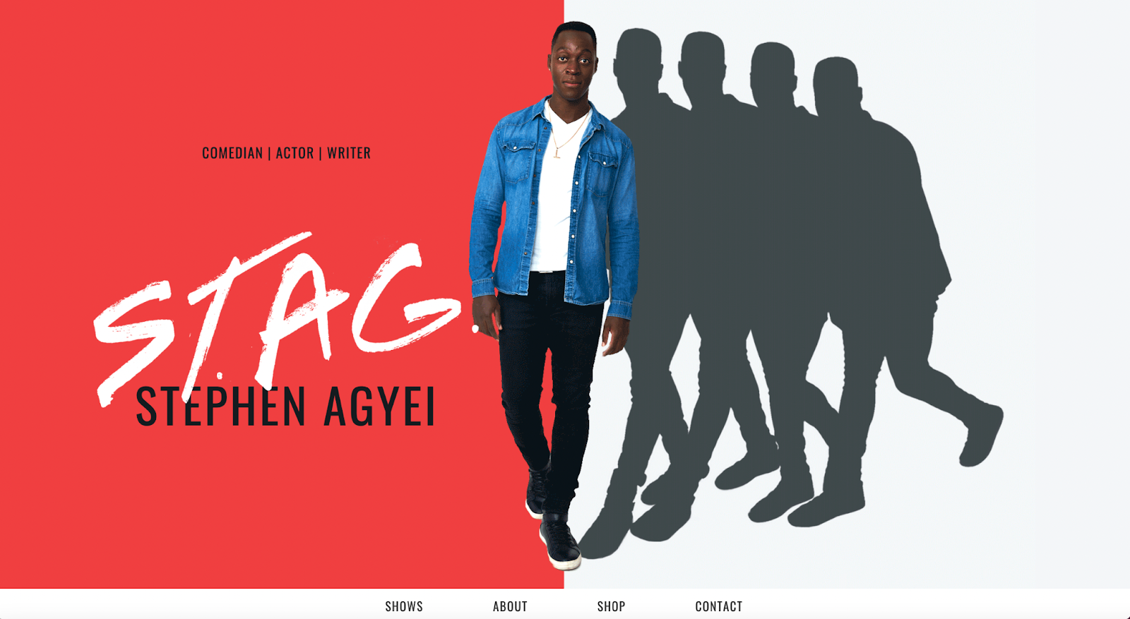 Stephen Agyei, actor website example