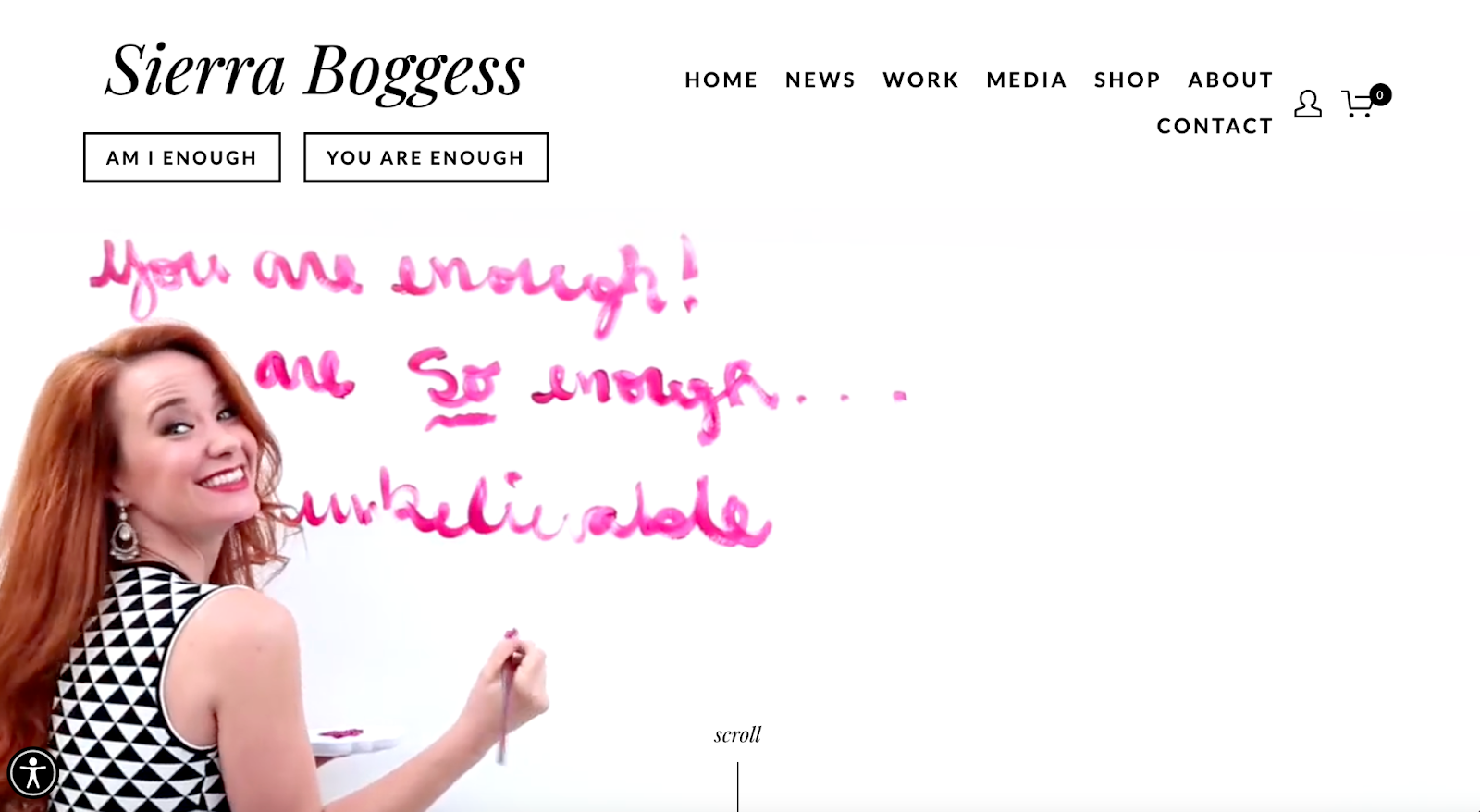 Sierra Boggess, actor website example