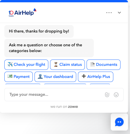 companies using ai for customer service; AirHelp uses AI to gather and handle requests from multiple channels