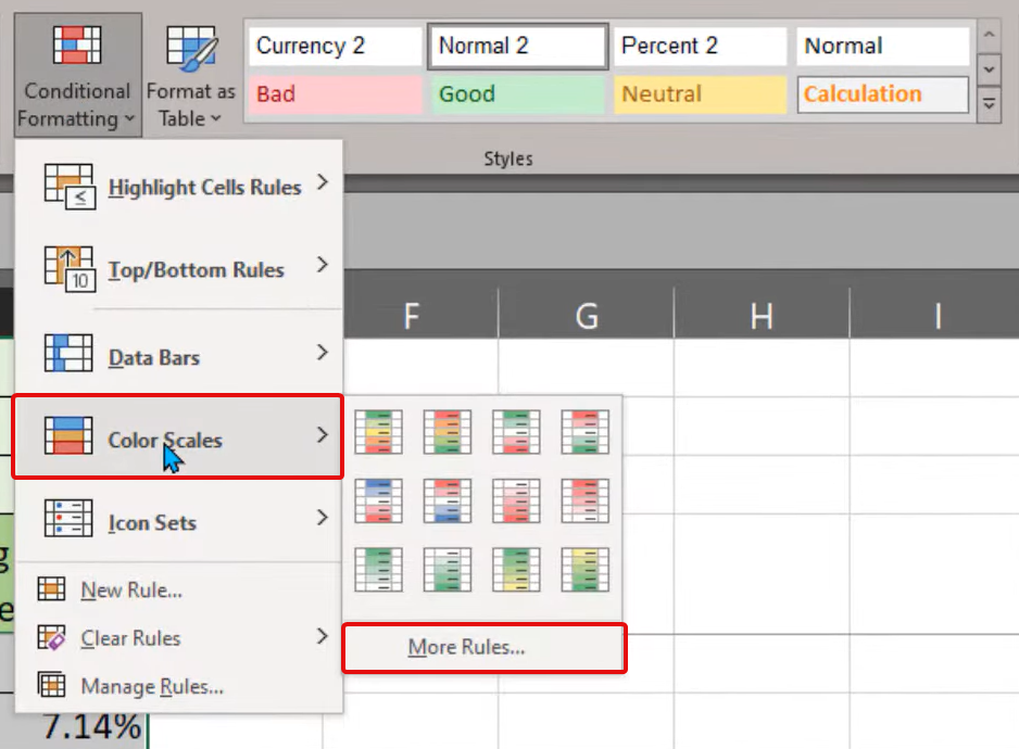 Cómo colorear su mapa de calor de Excel en tonos personalizados.