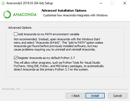 install Anaconda instructions