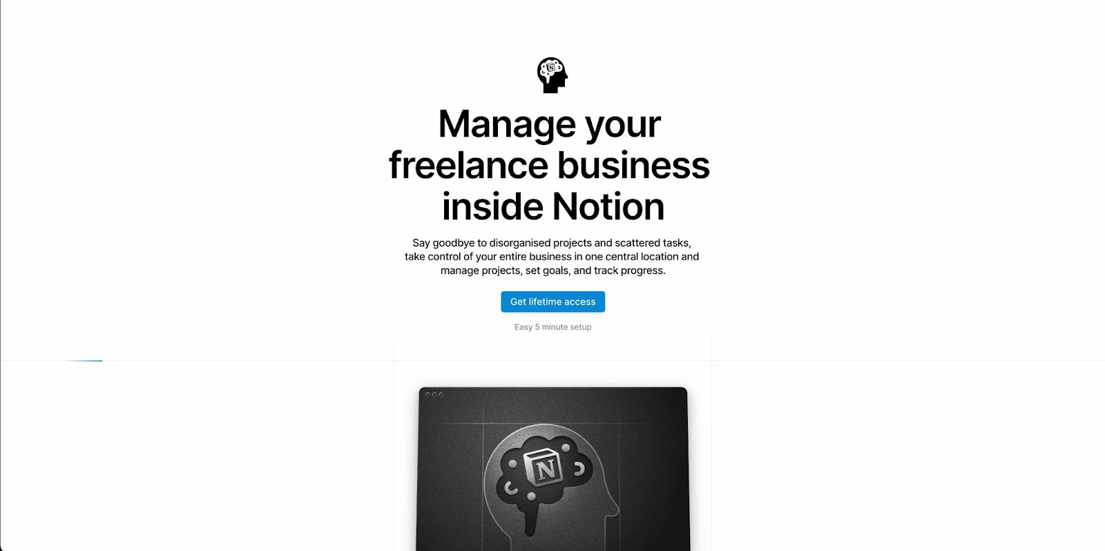 freelance brain homepage design